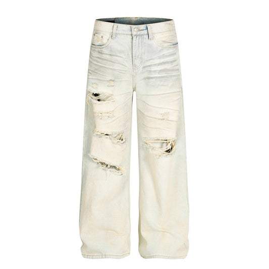 Luxue DistressWave Washed Denim Jeans