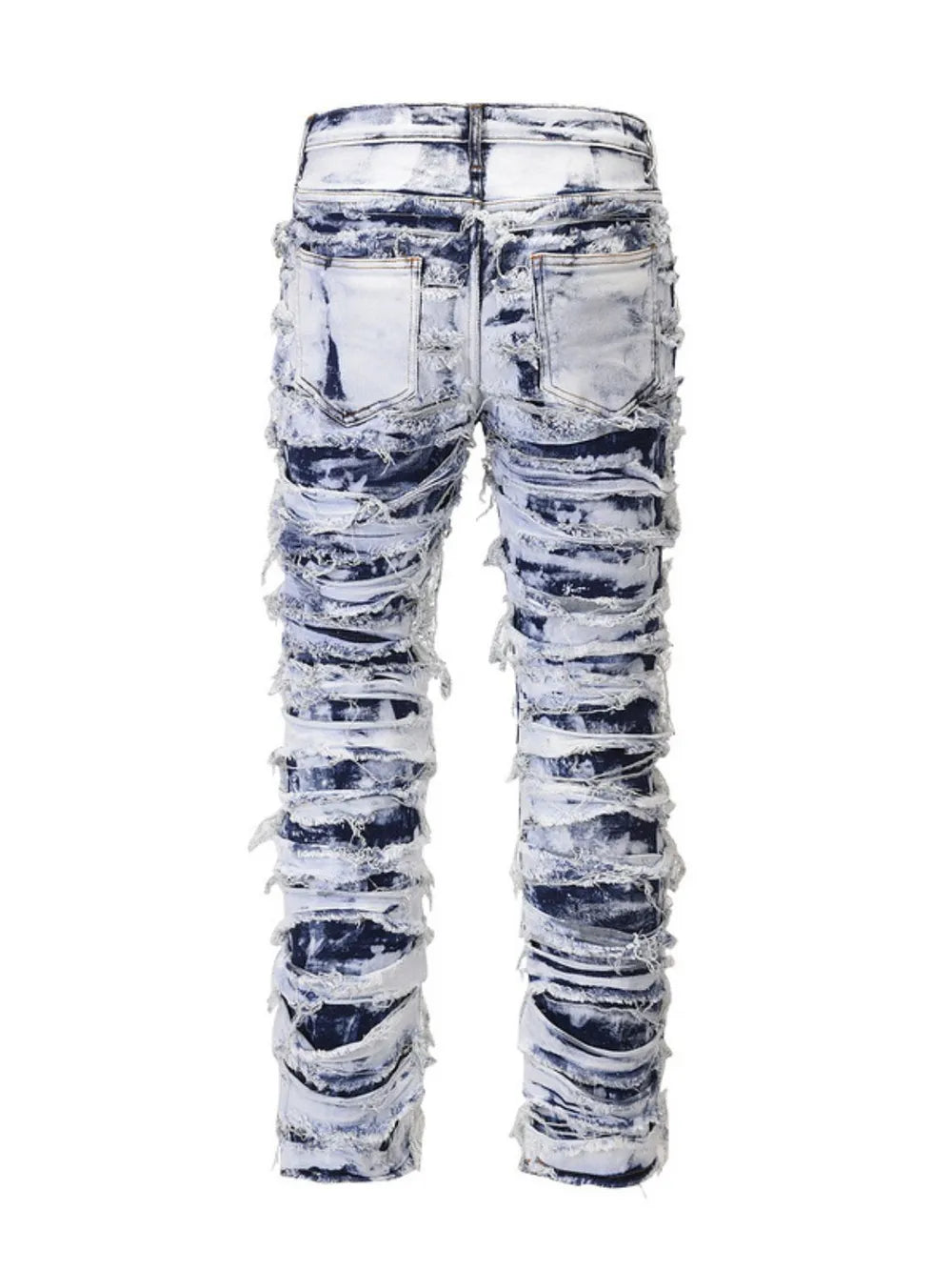 Luxue Raw Edge Block Straight Denim