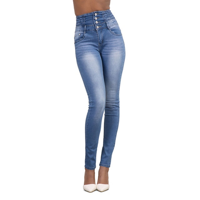 Luxue Summer Sculpt High-Waist Skinny Denim