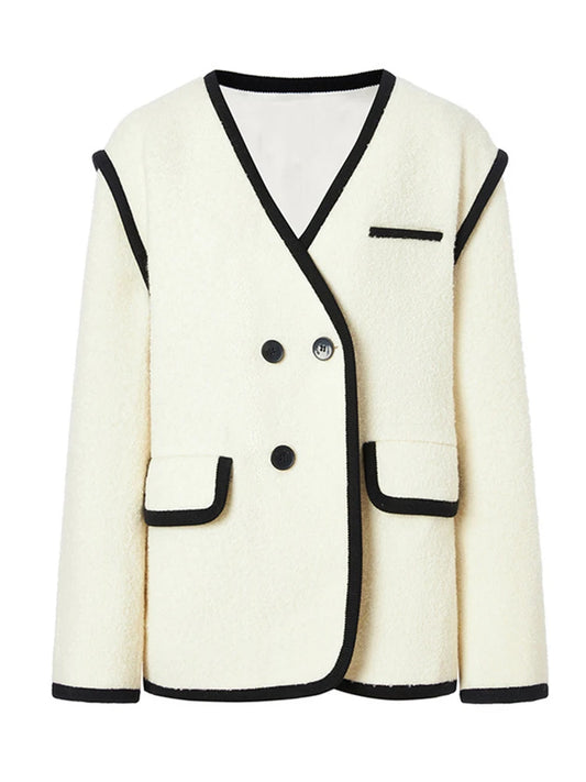 Luxue Heritage Wool Patchwork Coat