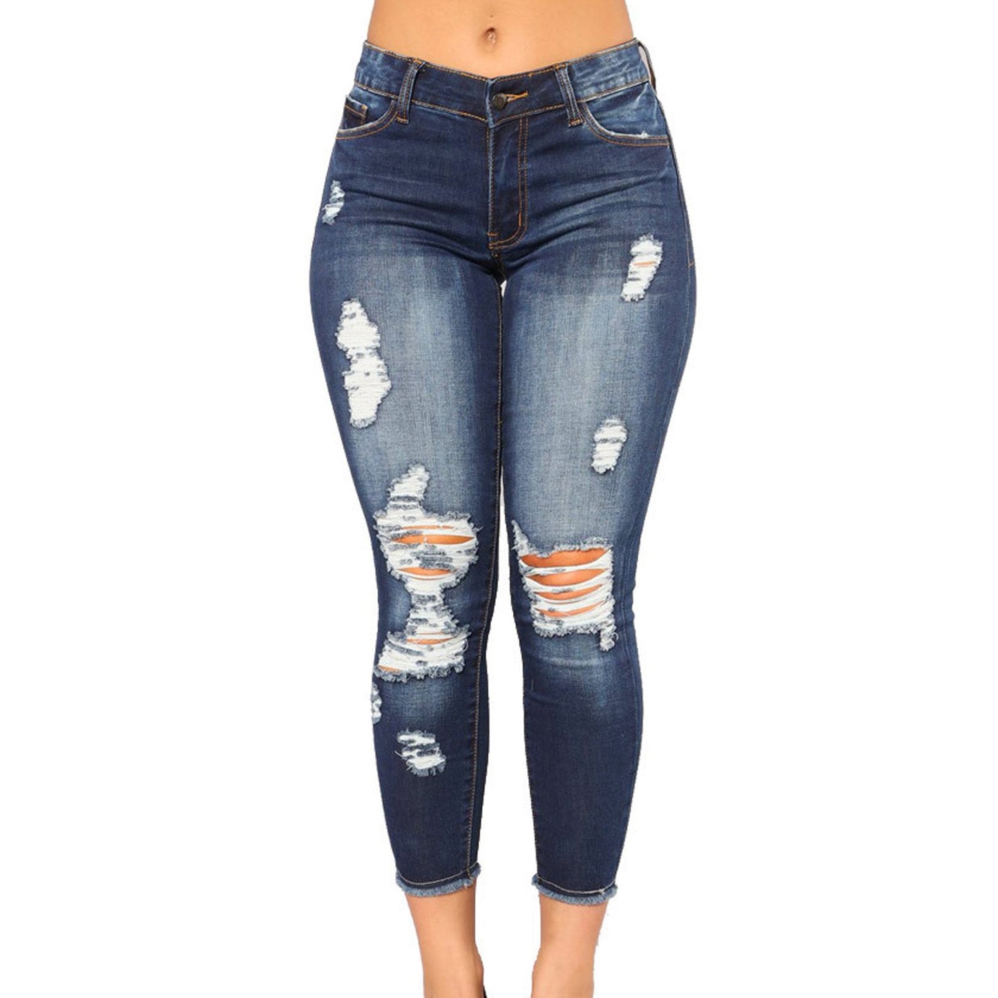 Luxue EdgeSlim Ripped Skinny Jeans