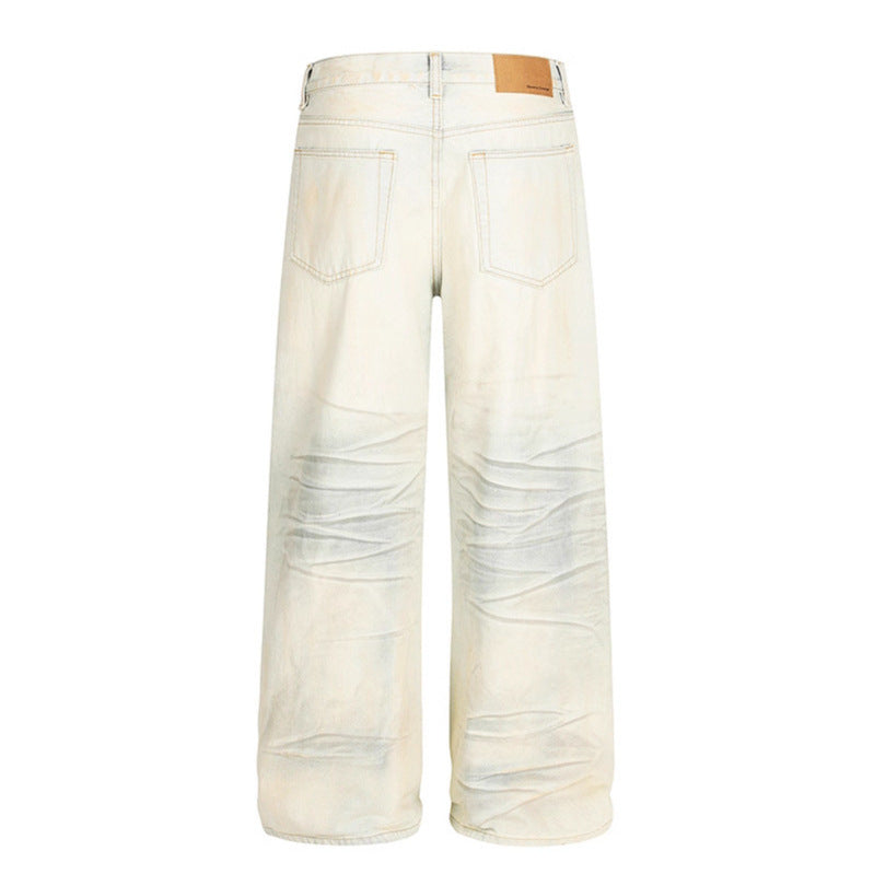 Luxue DistressWave Washed Denim Jeans