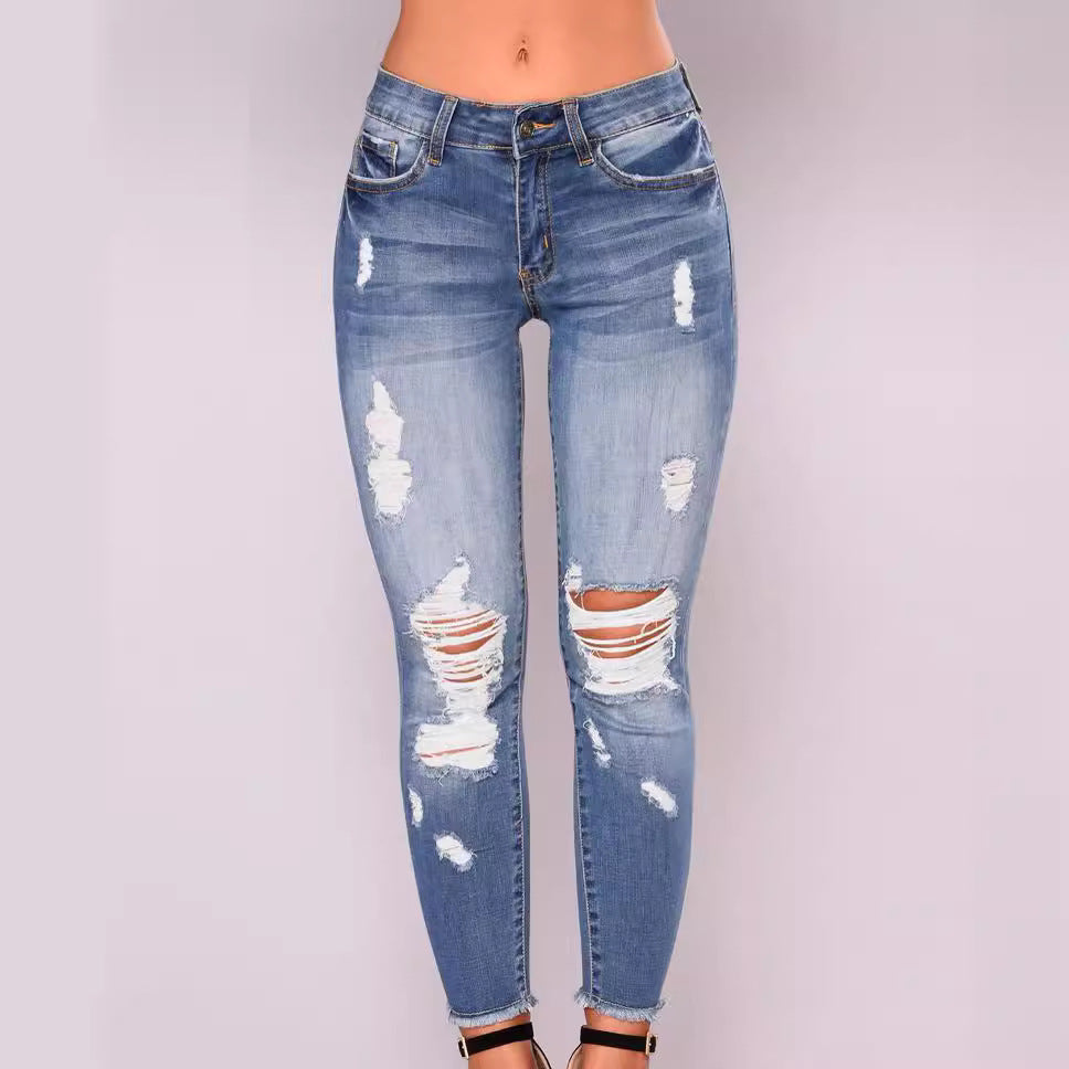 Luxue EdgeSlim Ripped Skinny Jeans
