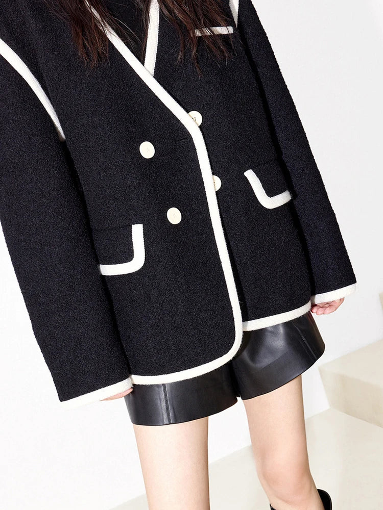 Luxue Heritage Wool Patchwork Coat