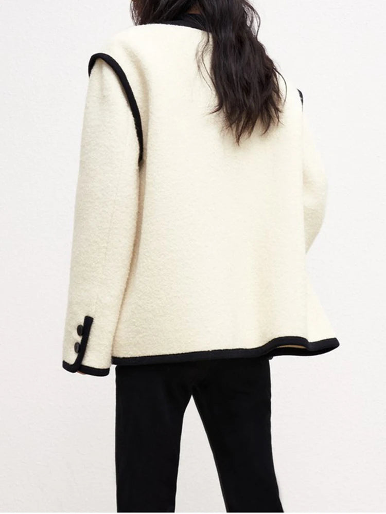 Luxue Heritage Wool Patchwork Coat