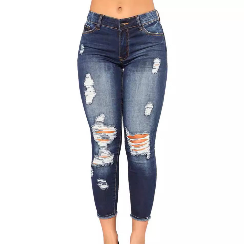 Luxue EdgeSlim Ripped Skinny Jeans