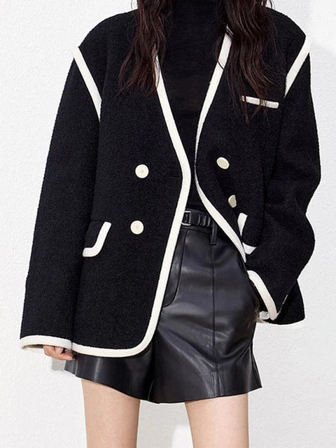 Luxue Heritage Wool Patchwork Coat